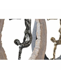 Figurine Décorative DKD Home Decor 24 x 8 x 36 cm Noir Doré (2 Unités) 2