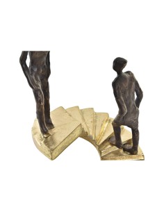 Figurine Décorative DKD Home Decor Doré Résine Gris foncé Escalier Moderne (14 x 14 x 41,5 cm) 2