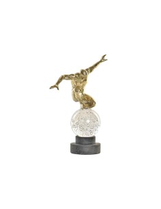 Figurine Décorative DKD Home Decor Verre Doré Résine Homme (28 x 12 x 38 cm)