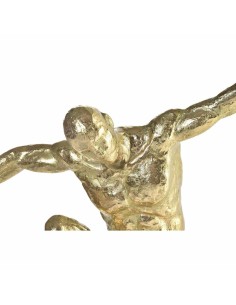 Figurine Décorative DKD Home Decor Verre Doré Résine Homme (28 x 12 x 38 cm) 2