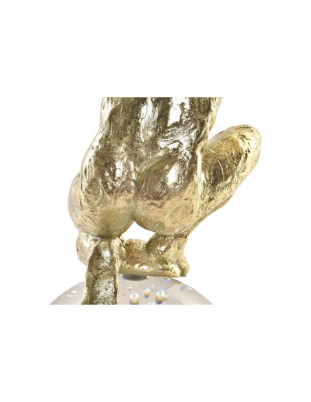 Figurine Décorative DKD Home Decor Verre Doré Résine Homme (28 x 12 x 38 cm)