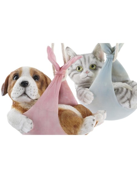 Figurine Décorative DKD Home Decor Multicouleur Chien 18 x 12,5 x 16 cm (4 Unités)
