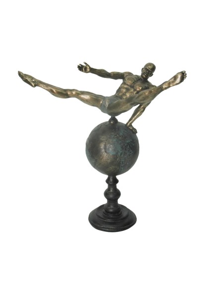 Figurine Décorative DKD Home Decor Monde Doré Résine Gymnaste Moderne (29 x 16 x 33 cm)