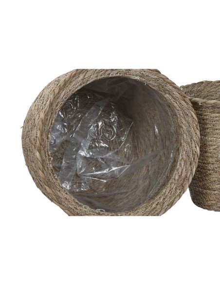 Cache-pot Home ESPRIT Marron Fibre Urbaine 70 x 70 x 58 cm (7 Unités)