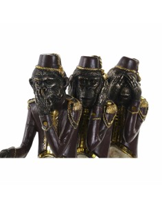 Figurine Décorative DKD Home Decor Singe Tricycle Noir Doré Métal Résine Colonial (40 x 9 x 31 cm) 2