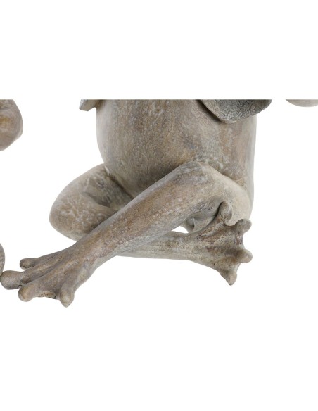 Figurine Décorative DKD Home Decor Musicien 23 x 19,5 x 22,5 cm Marron Grenouille (3 Unités)