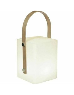Lampe de bureau Lumisky Tiky 10 x 10 x 25 cm Blanc Marron Bambou Plastique
