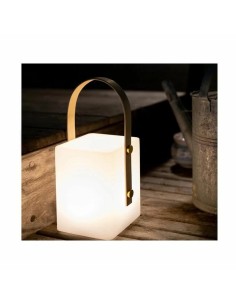 Lampe de bureau Lumisky Tiky 10 x 10 x 25 cm Blanc Marron Bambou Plastique 2