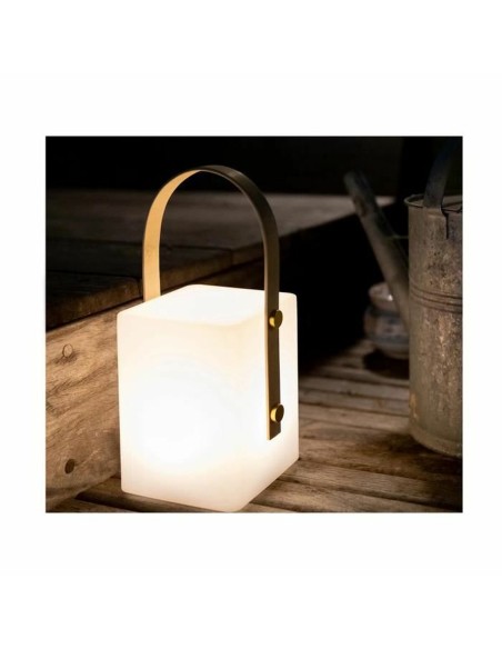 Lampe de bureau Lumisky Tiky 10 x 10 x 25 cm Blanc Marron Bambou Plastique