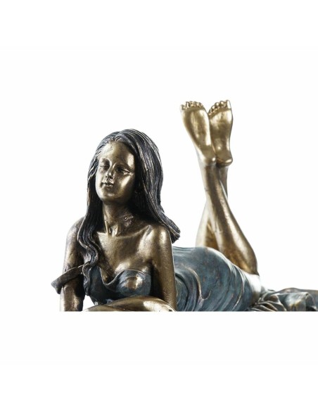 Figurine Décorative DKD Home Decor Femme Cuivre Résine (30,5 x 15,5 x 28,5 cm)