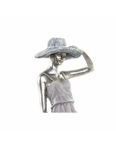 Figurine Décorative DKD Home Decor Femme Argenté Bicyclette Métal Résine (27,5 x 9,5 x 34,5 cm) 2