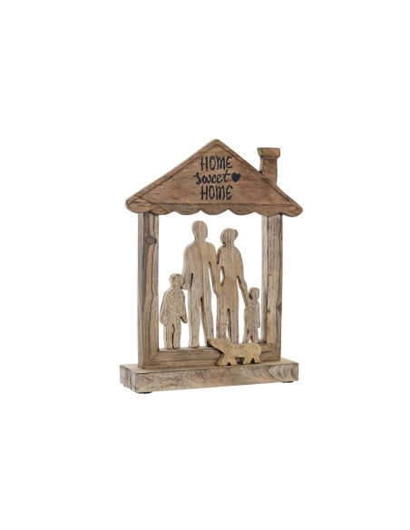 Figurine Décorative DKD Home Decor Marron Bois de manguier Moderne Famille (30 x 8 x 39 cm)