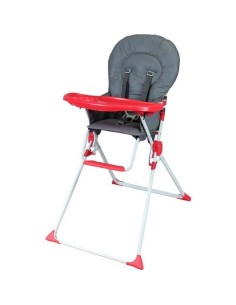 Chaise haute Bambisol Rouge Gris PVC 6 - 36 Mois 2