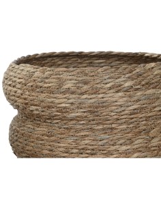 Cache-pot Home ESPRIT Marron Fibre Urbaine 42 x 42 x 39 cm (3 Pièces) 2