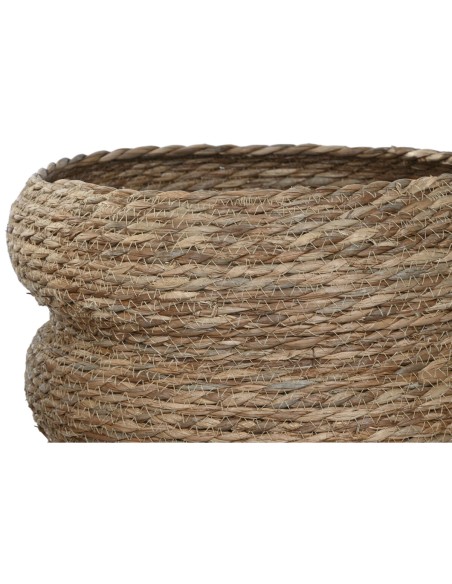 Cache-pot Home ESPRIT Marron Fibre Urbaine 42 x 42 x 39 cm (3 Pièces)
