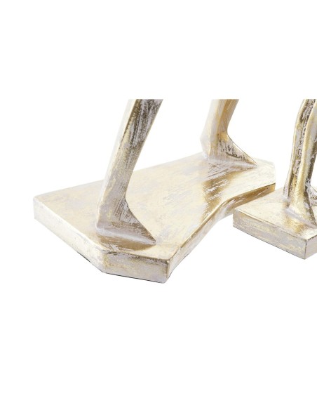 Figurine Décorative DKD Home Decor 21 x 13 x 42 cm 17 x 7,5 x 33 cm Doré Musicien (2 Unités)
