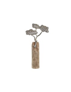 Figurine Décorative DKD Home Decor Tronc Argenté Arbre Marron Aluminium Colonial Bois de manguier (26 x 11 x 51 cm)
