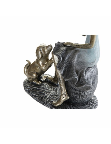 Figurine Décorative DKD Home Decor Bleu Doré Femme 13 x 8,5 x 17,5 cm
