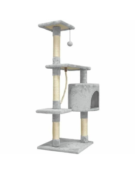 Grattoir pour Chats Paloma tree Gris Tissu Peluche Bois Sisal (1 Unité)