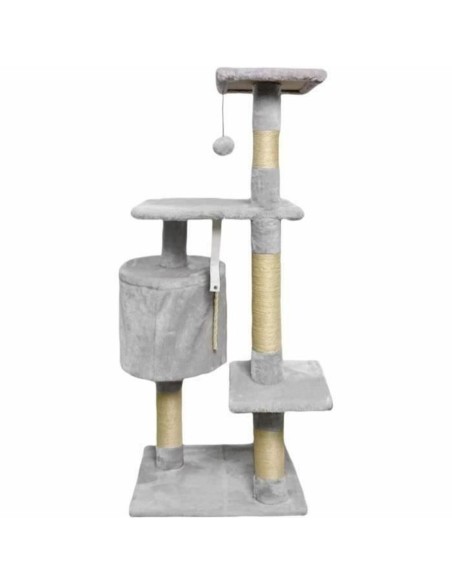 Grattoir pour Chats Paloma tree Gris Tissu Peluche Bois Sisal (1 Unité)