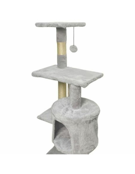 Grattoir pour Chats Paloma tree Gris Tissu Peluche Bois Sisal (1 Unité)