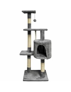 Grattoir pour Chats Paloma Dark Gris Polyester Tissu Peluche Bois (1 Unité)