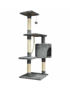 Grattoir pour Chats Paloma Dark Gris Polyester Tissu Peluche Bois (1 Unité) 2