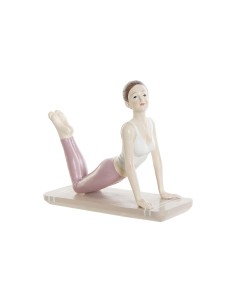 Figurine Décorative DKD Home Decor Rose Yoga Scandi 16 x 6 x 13 cm
