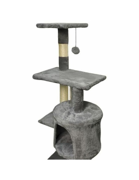 Grattoir pour Chats Paloma Dark Gris Polyester Tissu Peluche Bois (1 Unité)