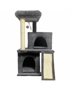 Grattoir pour Chats FLOPI Dark Gris Tissu Peluche Bois (1 Unité) 2