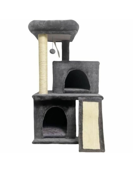 Grattoir pour Chats FLOPI Dark Gris Tissu Peluche Bois (1 Unité)