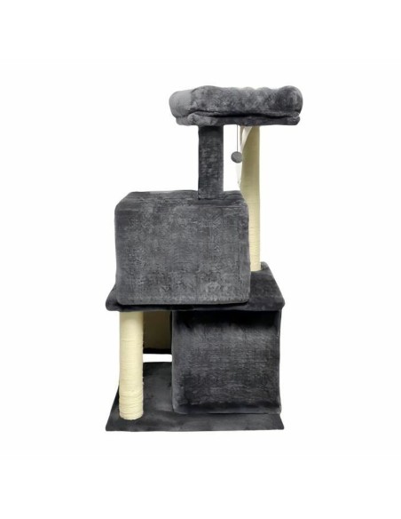 Grattoir pour Chats FLOPI Dark Gris Tissu Peluche Bois (1 Unité)