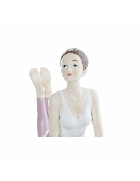Figurine Décorative DKD Home Decor Rose Yoga Scandi 16 x 6 x 13 cm
