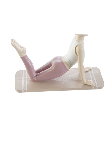 Figurine Décorative DKD Home Decor Rose Yoga Scandi 16 x 6 x 13 cm