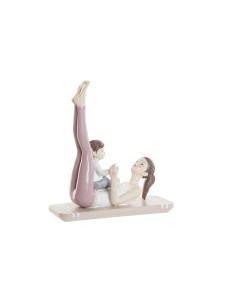 Figurine Décorative DKD Home Decor Rose Yoga Scandi 15,5 x 6,5 x 17 cm