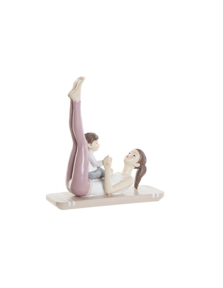 Figurine Décorative DKD Home Decor Rose Yoga Scandi 15,5 x 6,5 x 17 cm