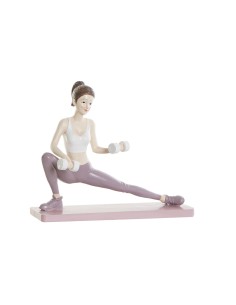 Figurine Décorative DKD Home Decor Rose Yoga Scandi 20 x 8 x 16,5 cm