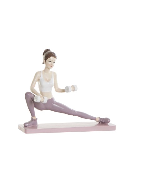 Figurine Décorative DKD Home Decor Rose Yoga Scandi 20 x 8 x 16,5 cm