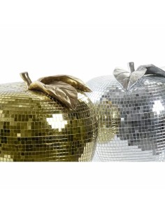 Boule à Facettes DKD Home Decor Argenté Doré Résine Pomme Moderne (21 x 21 x 19 cm) (2 Unités) 2