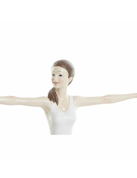 Figurine Décorative DKD Home Decor 24 x 6,5 x 19,5 cm Scandi Rose Yoga