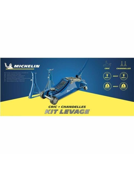 Cric de levage Michelin 1800 Kg Bleu Hydraulique