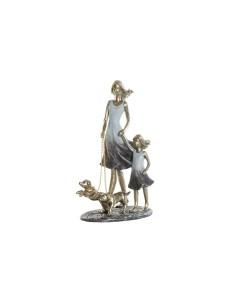 Figurine Décorative DKD Home Decor 16 x 9,5 x 24 cm Bleu Doré Famille