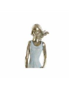 Figurine Décorative DKD Home Decor 16 x 9,5 x 24 cm Bleu Doré Famille 2
