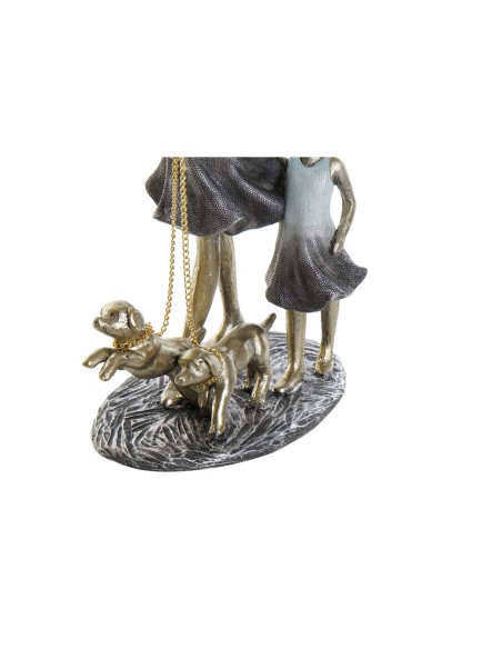 Figurine Décorative DKD Home Decor 16 x 9,5 x 24 cm Bleu Doré Famille