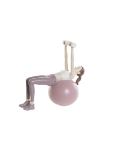 Figurine Décorative DKD Home Decor Rose Yoga Scandi 18,5 x 8 x 17,5 cm
