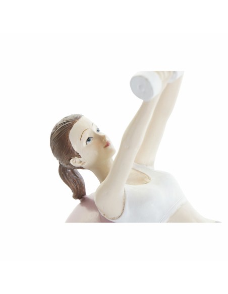 Figurine Décorative DKD Home Decor Rose Yoga Scandi 18,5 x 8 x 17,5 cm
