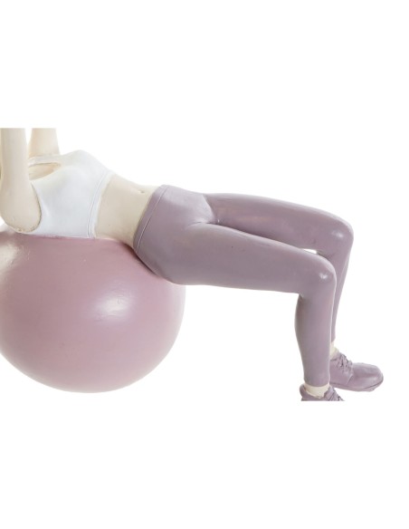 Figurine Décorative DKD Home Decor Rose Yoga Scandi 18,5 x 8 x 17,5 cm