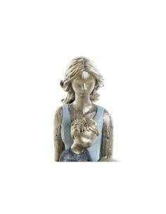 Figurine Décorative DKD Home Decor Bleu Doré Femme 15 x 9,5 x 18 cm 2