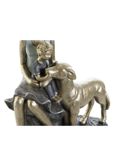 Figurine Décorative DKD Home Decor Bleu Doré Femme 15 x 9,5 x 18 cm