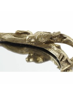 Plateau DKD Home Decor Miroir Doré Résine Oiseaux (45 x 27 x 3,7 cm) 2